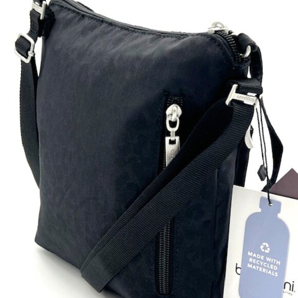 Baggallini Pocket Crossbody With RFID, Black Cheetah - NEW - Picture 4 of 15